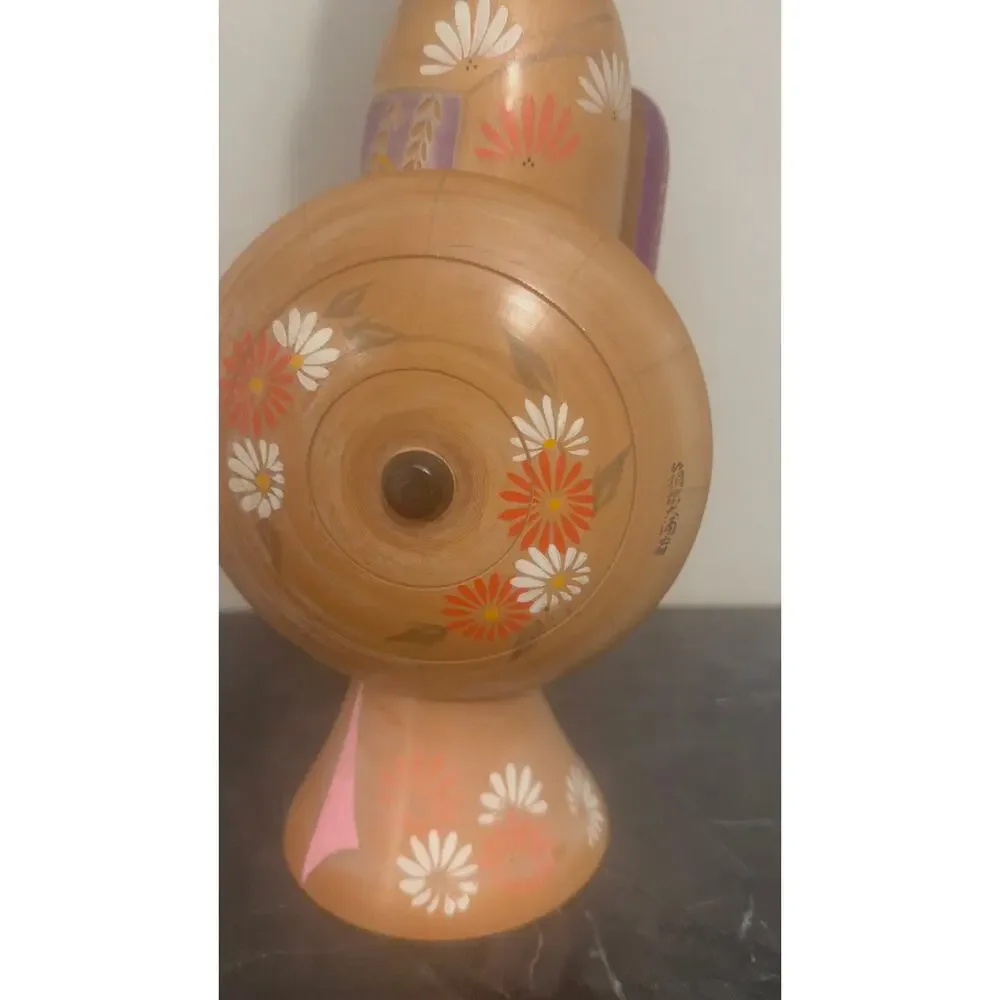 Vintage Sadao Kishi 16” Sosaku Kokeshi Doll Signed Umbrella Japan